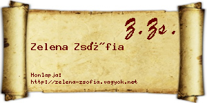 Zelena Zsófia névjegykártya